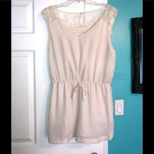 Cream lace romper